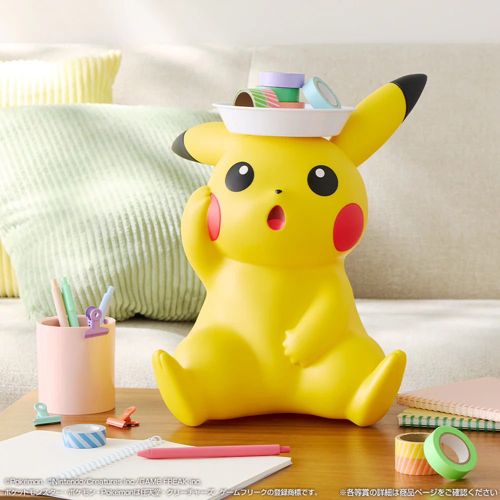 ICHIBAN KUJI POKEMON COLLECTION 2025 LET'S GO FOR A WALK - LAST ONE PRIZE PIKACHU SOFT VINYL FIGURE WITH MINI TRAY